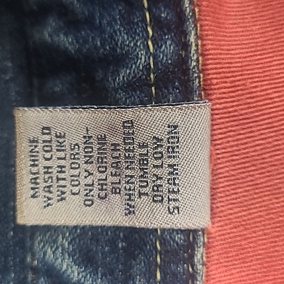 IE Designed Denim Jacket blue jean pockets dark wash button tailored - Picture 10 of 10